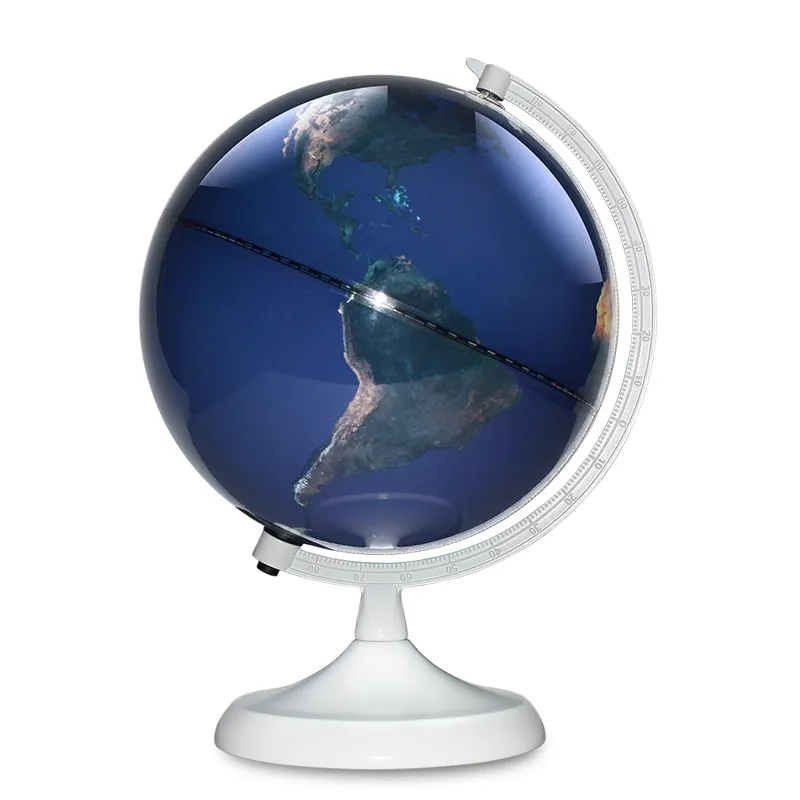 20CM Earth with Clouds Globe, Aluminum Arc and Metal Base detail view 2